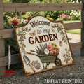 Vintage Wooden Welcome Garden Plaque