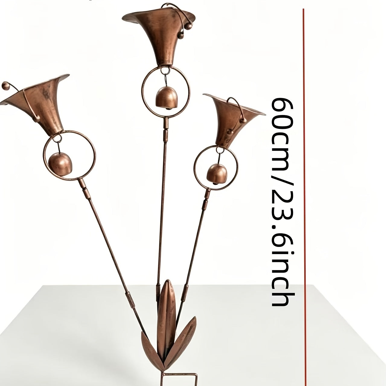 Bronze Retro Garden Wind Chime Plant Stakes (3 Pack)